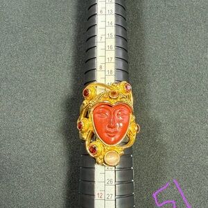 PRICE FIRM • NWOT Sajen 925 sterling ring gold plated jasper garnet citrine